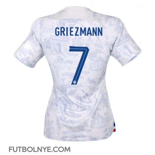 Camiseta Francia Antoine Griezmann #7 Visitante Equipación para mujer Mundial 2022 manga corta